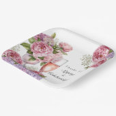 Bedankt voor Sipping & Celebrating floral Papieren Bordje (Gebogen)