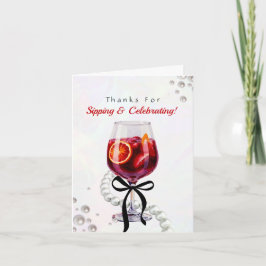 Bedankt voor Sipping & Celebrating Thank You Card