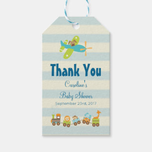 Bedankt voor Speelgoed en Baby showers van dieren Cadeaulabel