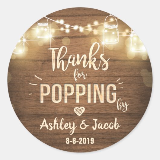 Bedankt voor stamphout met roestvrijetijdslabel ronde sticker (Voorkant)