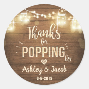 Bedankt voor stamphout met roestvrijetijdslabel ronde sticker