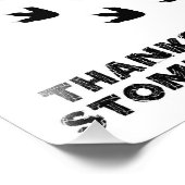 Bedankt voor stamping door dinosaurussebord foto afdruk (Hoek)