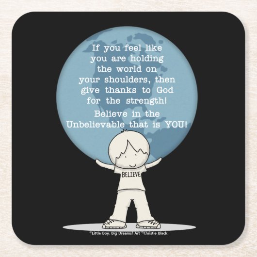 Bedankt voor Sterkte Kartonnen Onderzetters (Voorkant)