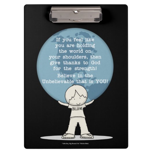 Bedankt voor Sterkte Klembord (Voorkant)