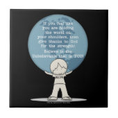 Bedankt voor Sterkte Tegeltje (Voorkant)