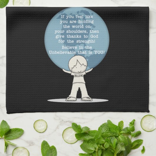 Bedankt voor Sterkte Theedoek (Gevouwen)