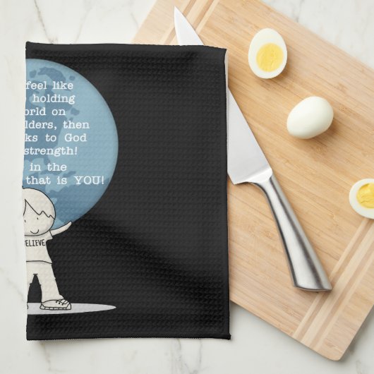 Bedankt voor Sterkte Theedoek (Quarter Fold)