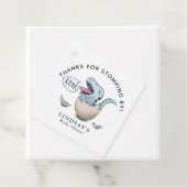 Bedankt voor Stomping door Blue Dinosaur Baby show Bedankjes Labels (In situ)