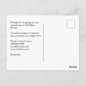 Bedankt voor stoppen door ons Parlement Briefkaart (Achterkant)