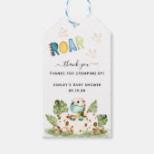 Bedankt voor stremming door Baby shower Dinosaur Cadeaulabel (Voorkant)