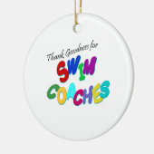 Bedankt voor Swim Coaches Keramisch Ornament (Links)