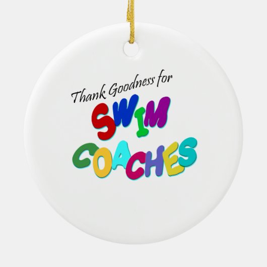 Bedankt voor Swim Coaches Keramisch Ornament (Achterkant)