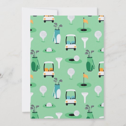 Bedankt voor swingen door golfpartij dank u kaart (Achterkant)