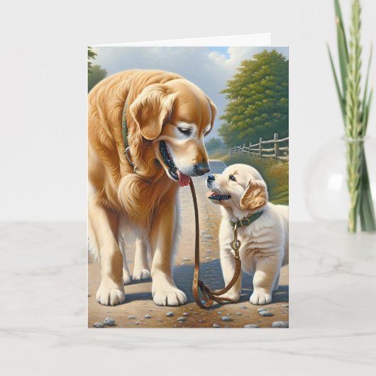 Bedankt voor Teacher With Golden Retrievers Kaart (Voorkant)