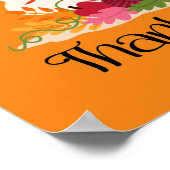 Bedankt voor Thanksgiving turkije Poster (Hoek)