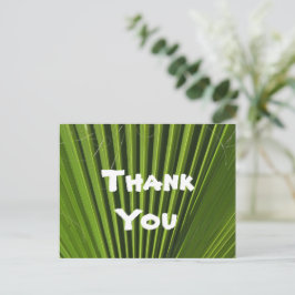 Bedankt voor Tropische Groene Palm Leaf Appreciati Briefkaart