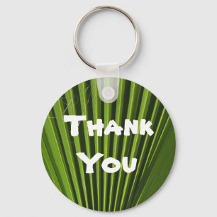Bedankt voor Tropische Groene Palm Leaf Appreciati Sleutelhanger