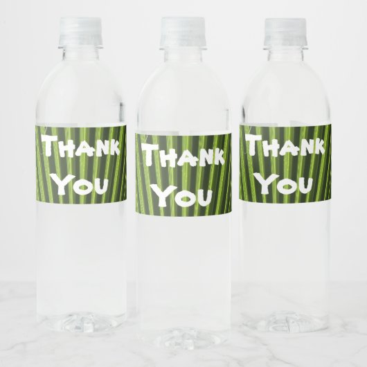 Bedankt voor Tropische Groene Palm Leaf Appreciati Waterfles Etiket (Flessen)
