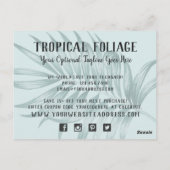 Bedankt voor Tropische olievlekken en Greenery Briefkaart (Achterkant)