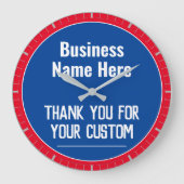 Bedankt voor uw aangepaste verkooppunt grote klok (Voorkant)