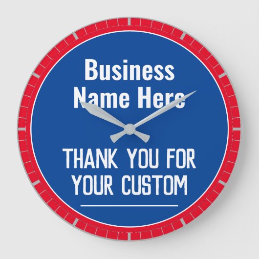 Bedankt voor uw aangepaste verkooppunt grote klok (Voorkant)