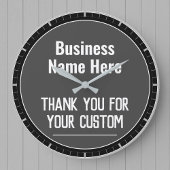 Bedankt voor uw aangepaste winkel grote klok