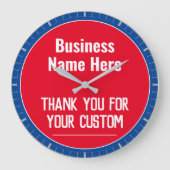 Bedankt voor uw aangepaste winkelier lokale winkel grote klok (Voorkant)