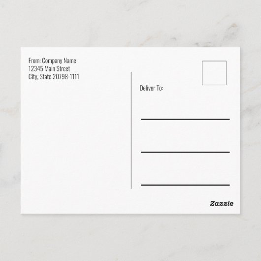 Bedankt voor uw aankoop 2-zijdige zakelijke Logo Briefkaart (Achterkant)