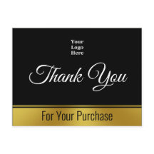 Bedankt voor uw aankoop 2-zijdige zakelijke Logo