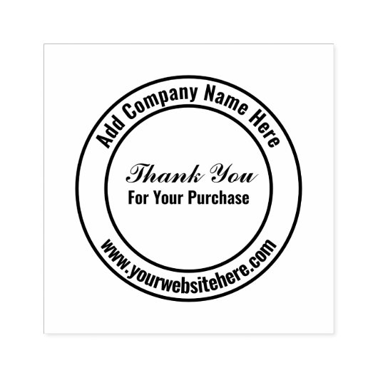Bedankt voor uw aankoop Bedrijfsnaam Sjabloon Rubberstempel (Afrduk)