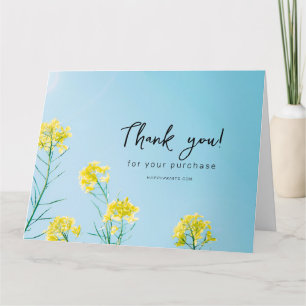 Bedankt voor uw aankoop bloemen bedrijfs pakket