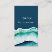 Bedankt voor uw aankoop Blue Agaat effect Informatiekaartje (Voorkant)