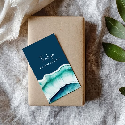 Bedankt voor uw aankoop Blue Agaat effect Informatiekaartje