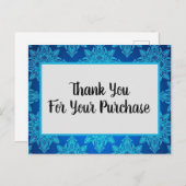 Bedankt voor uw aankoop briefkaart (Voorkant / Achterkant)