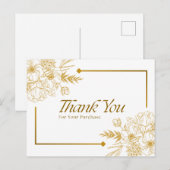 Bedankt voor uw aankoop  briefkaart (Voorkant / Achterkant)