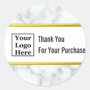 Bedankt voor uw aankoop Business Logo Elegant Ronde Sticker