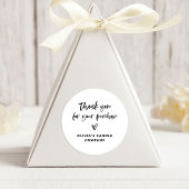 Bedankt voor uw aankoop | Casual Script Heart Ronde Sticker