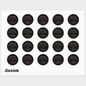 Bedankt voor uw aankoop | Casual Script Heart Ronde Sticker (Vel)