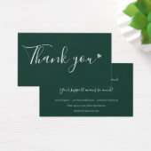 Bedankt voor uw aankoop Emerald Green kortingskaar Visitekaartje (Bureau)