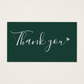 Bedankt voor uw aankoop Emerald Green kortingskaar Visitekaartje (Voorkant)