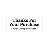"Bedankt voor uw aankoop" en aangepaste naamstempe Rubberstempel (Afrduk)