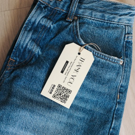 Bedankt voor uw aankoop Kleding Hang Label Cadeaulabel