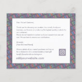 Bedankt voor uw aankoop Kleurrijke plezier Toevoeg (Achterkant)