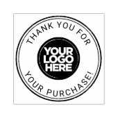 Bedankt voor uw aankoop logo inktpad + rubberstempel (Afrduk)