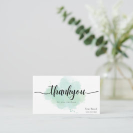 Bedankt voor uw aankoop met aangepast logo voor be visitekaartje