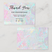 Bedankt voor uw aankoop Mineral Stone Visitekaartje (Voorkant / Achterkant)