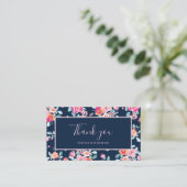 Bedankt voor uw aankoop Pink Roses Floral Visitekaartje (Staand voorkant)