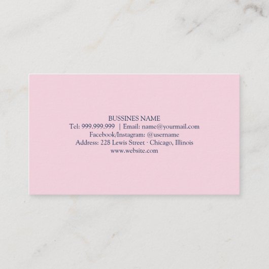 Bedankt voor uw aankoop Pink Roses Floral Visitekaartje (Achterkant)