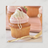 Bedankt voor uw aankoop QR Code Korting Kaart Vierkante Visitekaartje (Achterkant)