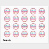 Bedankt voor uw aankoop ronde sticker (Vel)